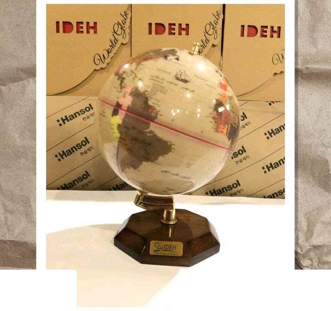 کره جغرافیایی سایز20 پایه چوبی8ضلعی ایده کد114